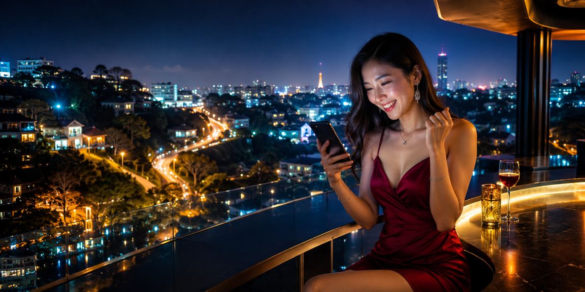 Người dùng tại Đà Lạt dùng điện thoại kiểm tra khuyến mãi casino trực tuyến